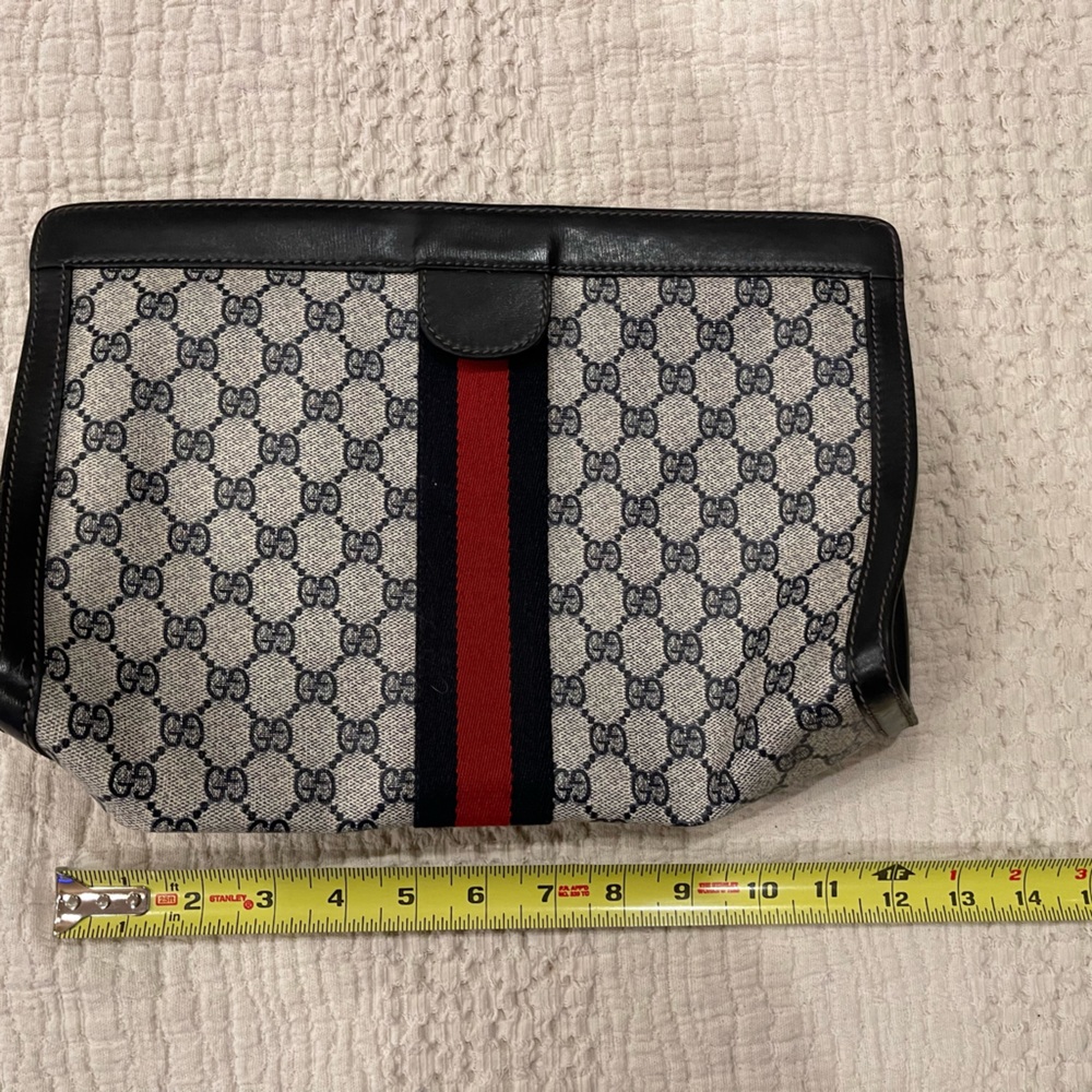 Gucci Blue and Red Cosmetic Bag